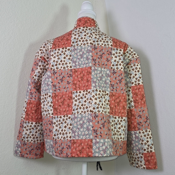 Sadie & Sage Patchwork Quilted Floral Jacket XS Cottagecore Boho Retro - Picture 4 of 11